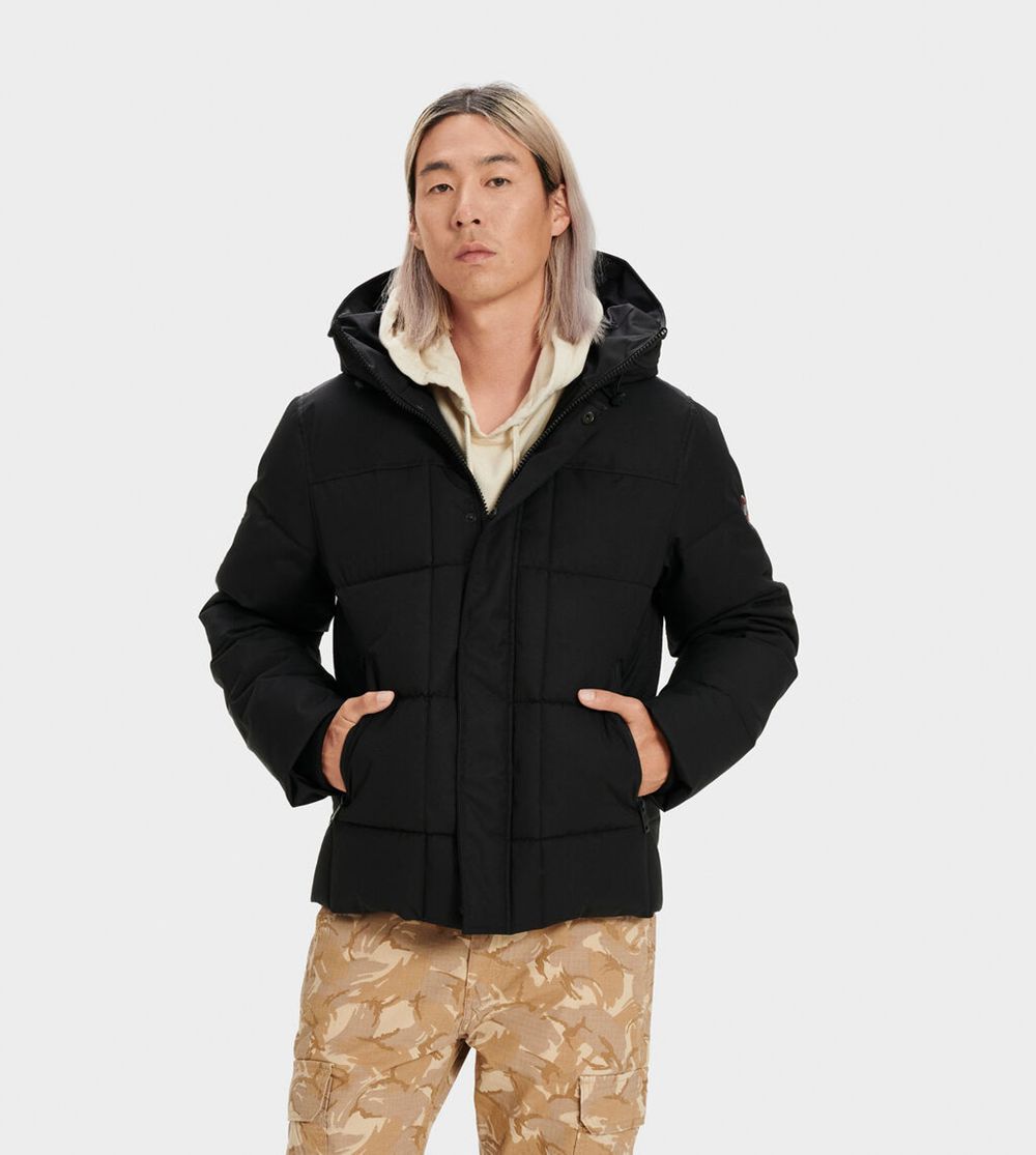 Ugg Cadin Hip-Length Ii - Mens Parka - Black - NZ (0563PYAUG)